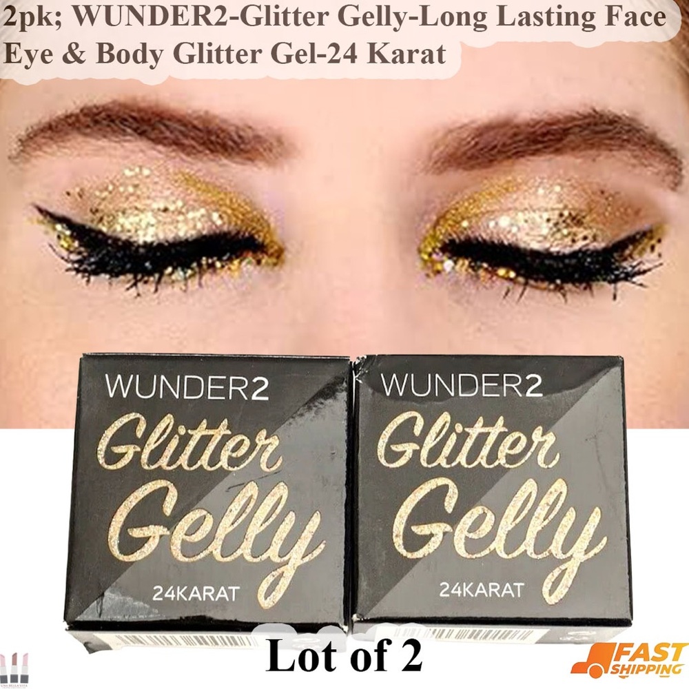 Glitter Gelly 24 Karat - Gold Eye & Face Glitter Gel (Lot of 2)